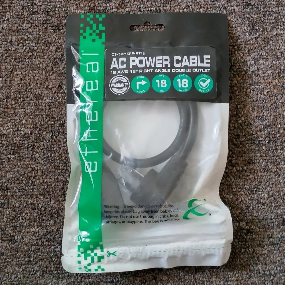 Ethereal AC Power Cable 18 AWG 18